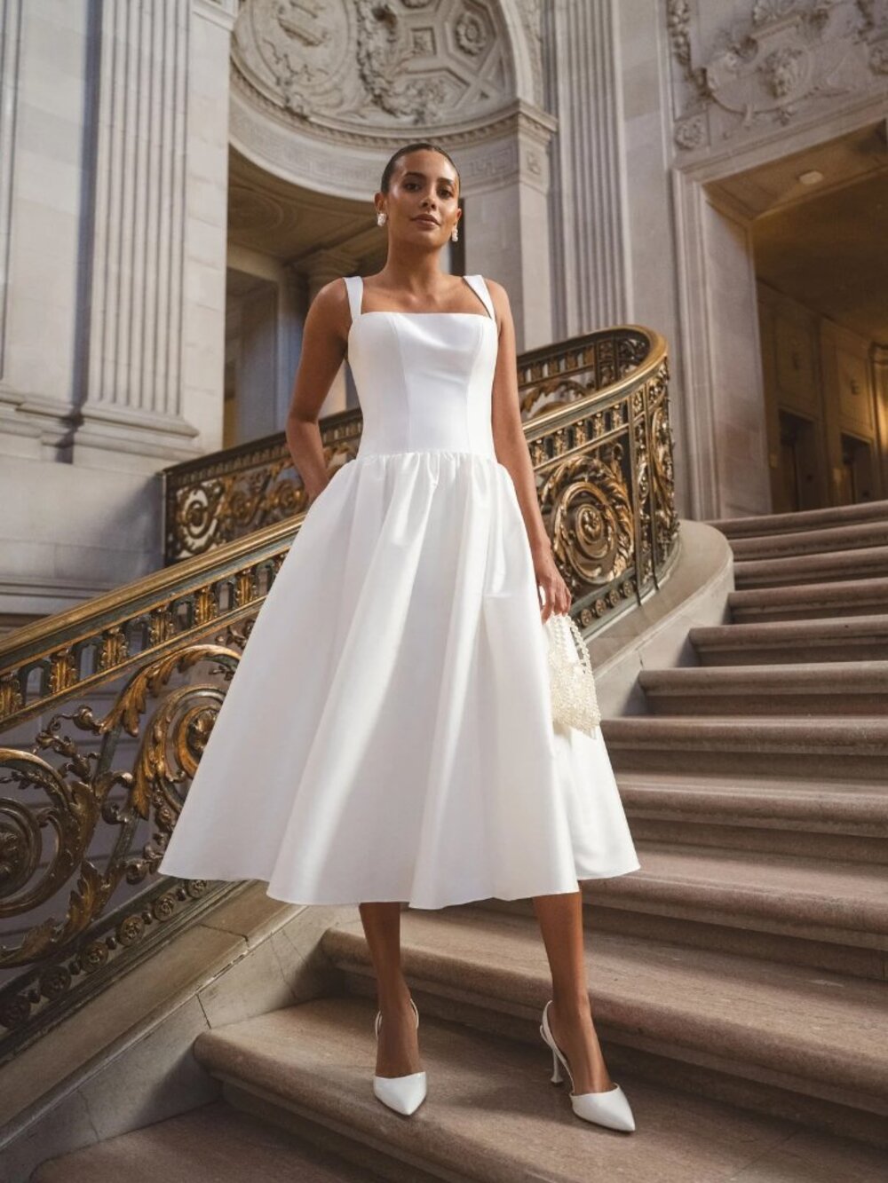 Jenny Yoo 'Lucille' Dress - A line, Tea Length Bridal Dress